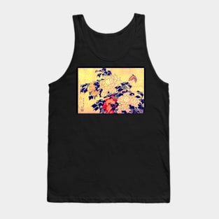 "Peonies and Butterflies", by Katsushika Hokusai (1832) TECHNICOLOR REMASTERED Tank Top